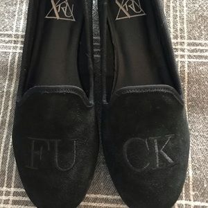 FU CK loafers
